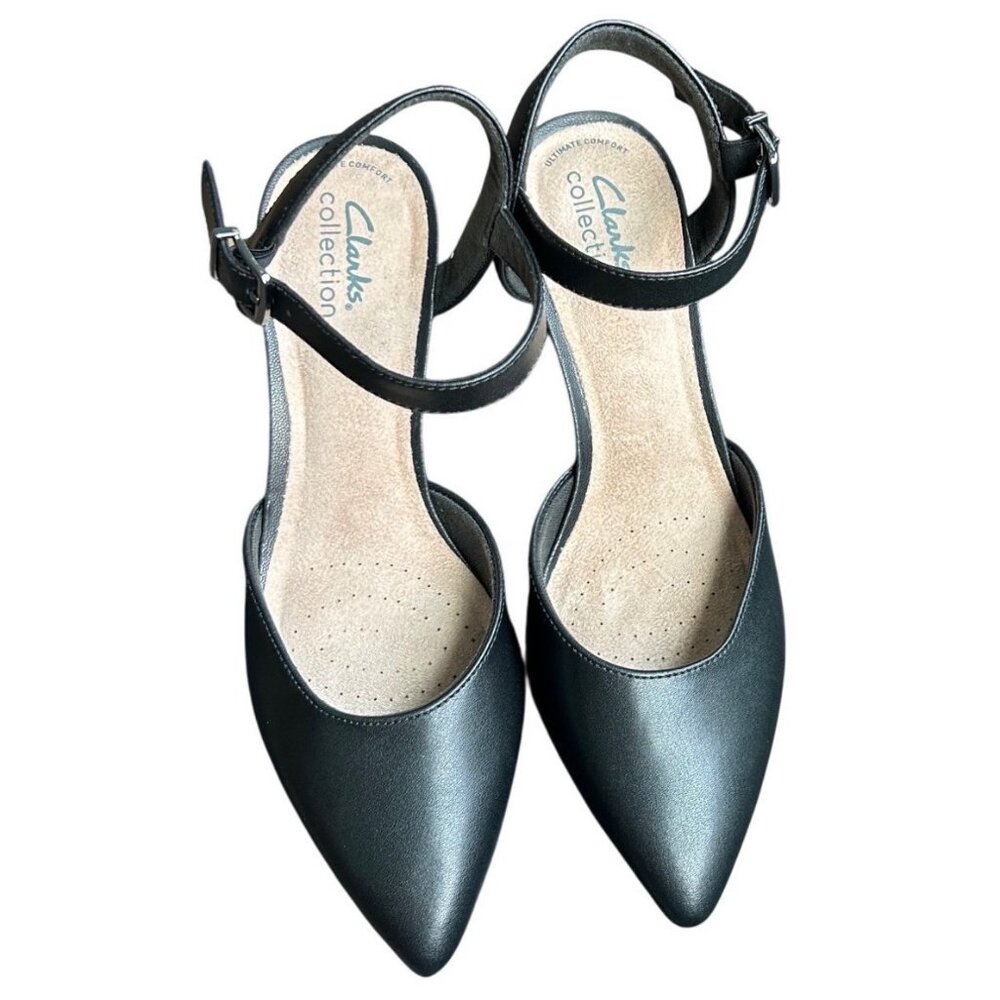 Clarks Kataleyna Cora Kitten Heel Pumps Black Size 7.5 - Picture 6 of 11